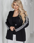 Business set with stone embellishments print , изработен от polyester, lycra и nylon, с моден дизайн и детайли с камъни.