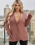 Стилно дамско Printed blazer от polyester и lycra, показано на изображение.