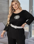 Ribbed fabric set with a belt , polyester и lycra, подходящ за ежедневна облекл��.