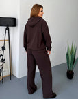 Soft ribbed-knit set with polyester, viscose and elastane, comfortable and soft for everyday wear.
