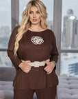Ribbed fabric set with a belt , polyester и lycra, подходящ за ежедневна употреба, в White цвят.