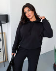 Soft ribbed-knit set with polyester, viscose and elastane, image of elegant women's set.