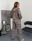 Everyday hooded set made from viscose, cotton and elastane, with comfortable hood and everyday style.