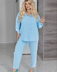 Shirt and pants set от cotton и polyester, модел на Composition, за ежедневна и елегантна визия.