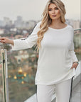 Ribbed fabric set with stripes , polyester 80%, lycra 2%, nylon 18%, стиlinen и комфортен в White цвят.