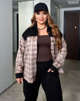 Suede set with a plaid shirt - Twiggy Shop