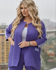 Pants and blazer set with stripes , polyester и lycra, стиlinen мъжки костюм, модел с модерни детайли.