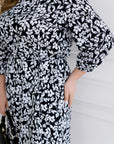 Crepe dress with ruffles на YR, polyester, lycra и nylon, изображена с елегантен дизайн и детайли на волани