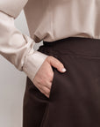 Jupe-short en tissu de tailleur