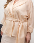 Cape de style blazer en tissu léger
