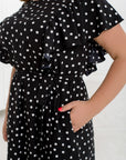 Knielanges Kleid mit Polka Dots