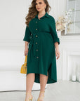 A-line dress with buttons