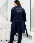 Three-piece velvet loungewear set