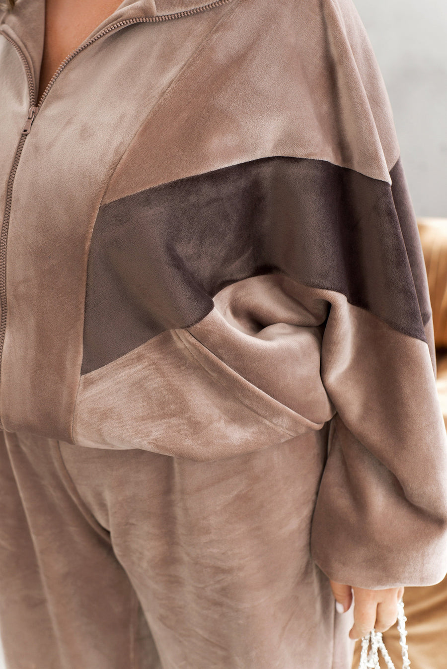 Velvet set with wide-leg pants  - Twiggy Shop