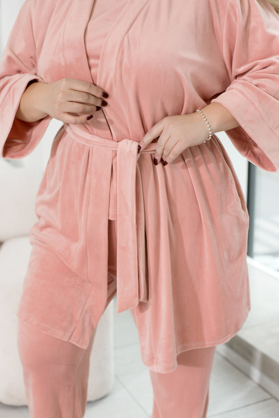 Třídílná sametová sada společenského oblečení