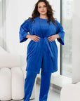 Three-piece velvet loungewear set