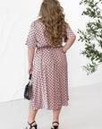 Silk midi dress with polka dots - Twiggy Shop