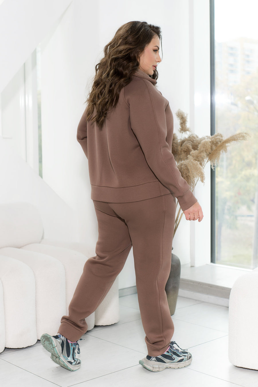 Gewatteerde set met ritssluiting