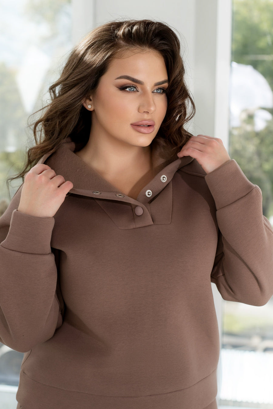 Gewatteerde set met capuchon