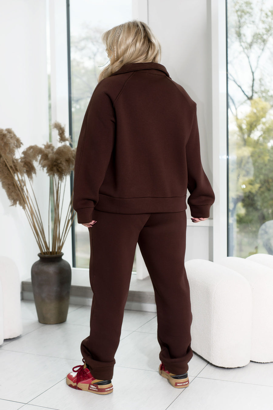 Gewatteerde set met ritssluiting