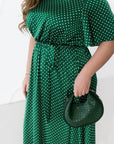 Silk midi dress with polka dots - Twiggy Shop