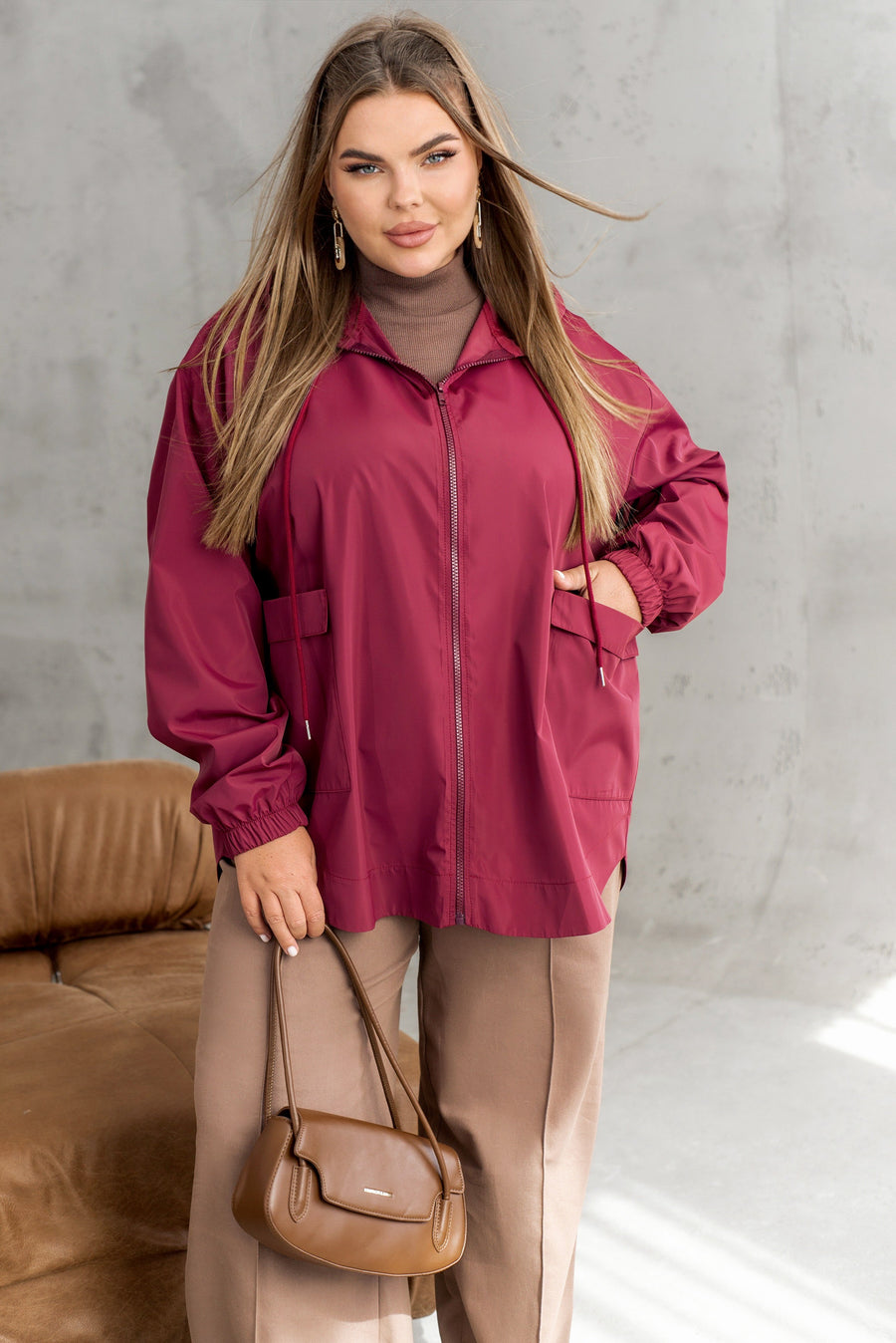 Hooded jacket with pockets  - Twiggy Shop