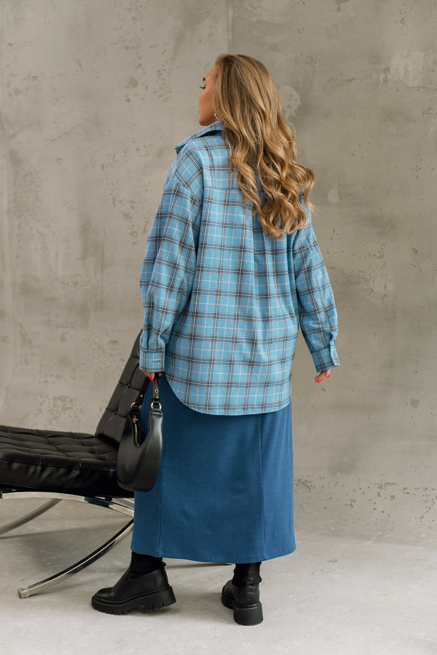 Camicia oversize in flanella