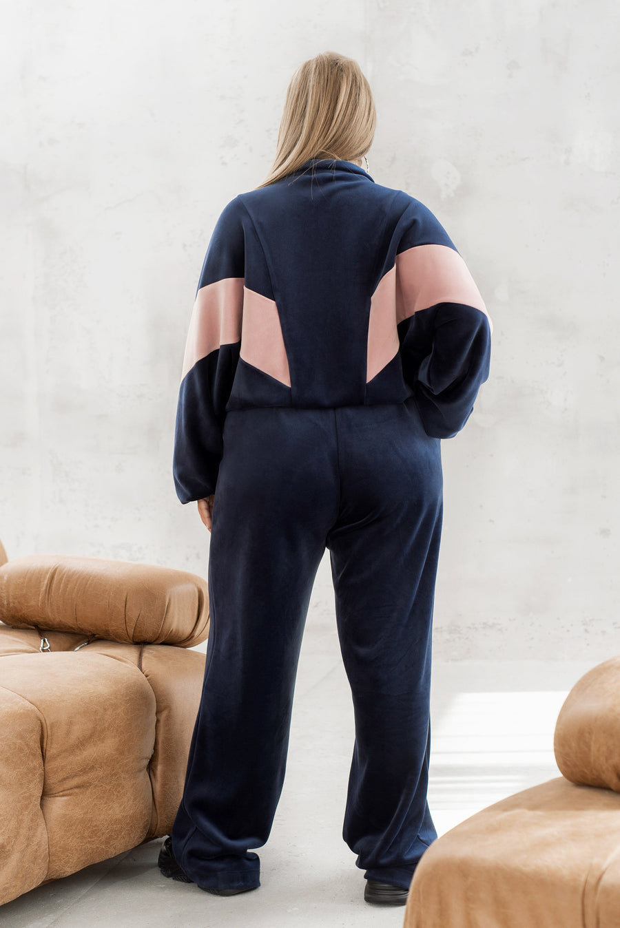 Velvet set with wide-leg pants  - Twiggy Shop