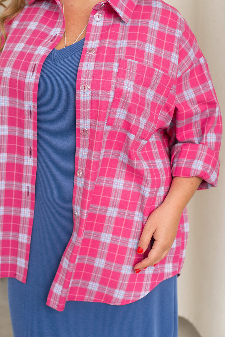 Oversized checkered shirt  - Twiggy Shop