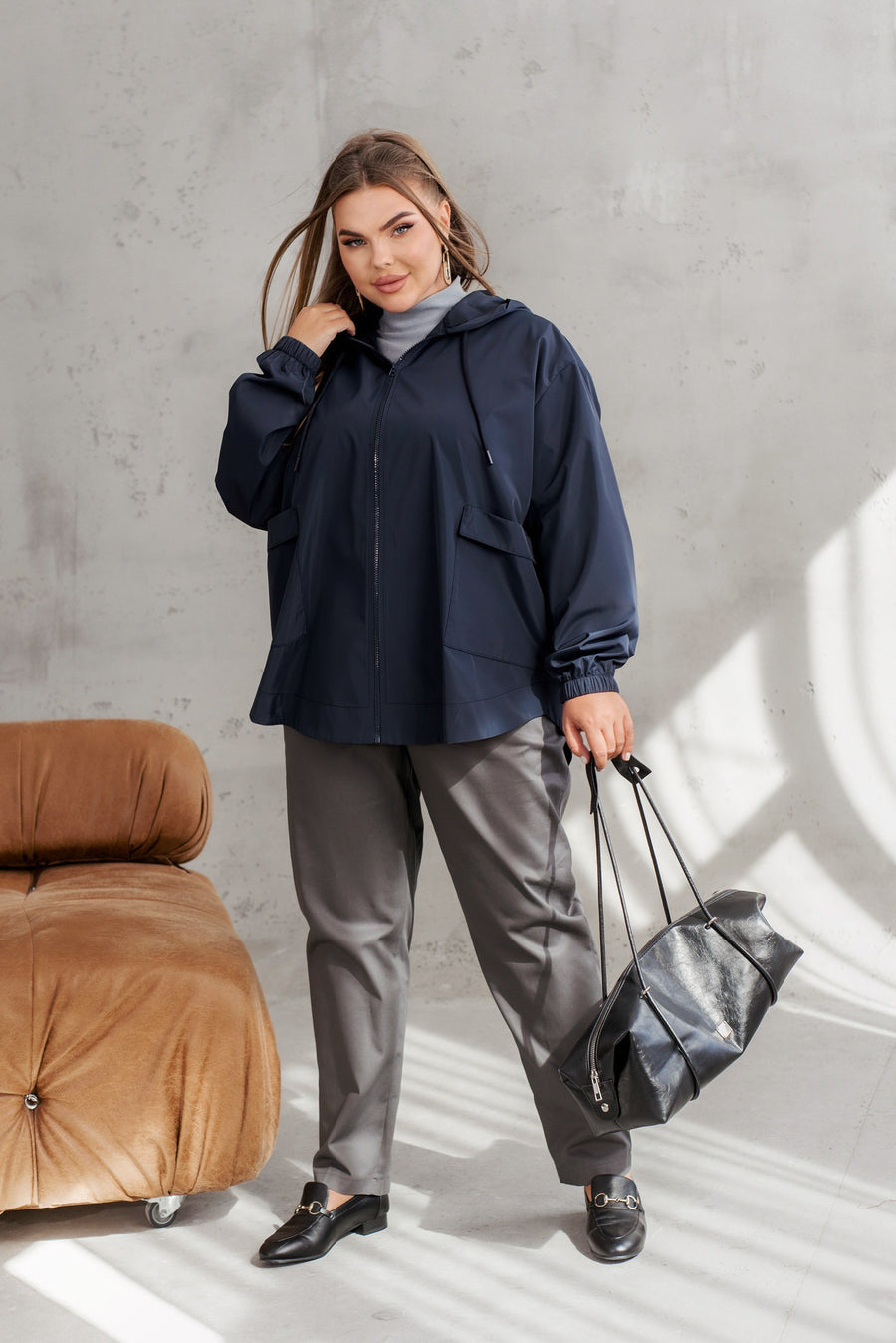 Hooded jacket with pockets  - Twiggy Shop