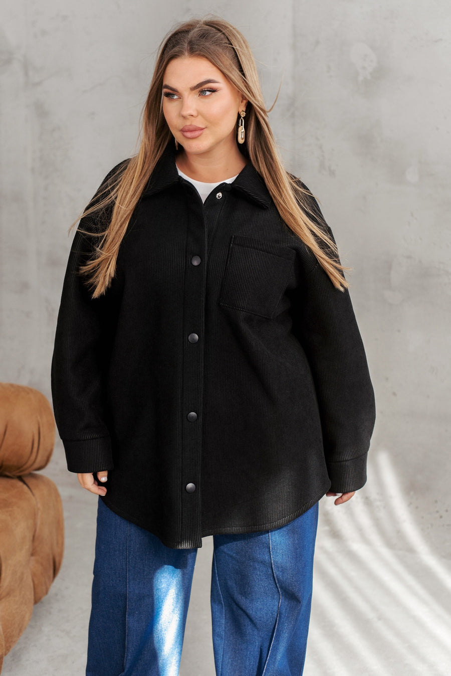 Corduroy overshirt with lining  - Twiggy Shop