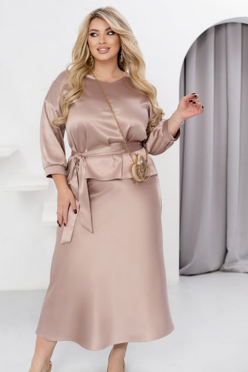Two-piece satin set