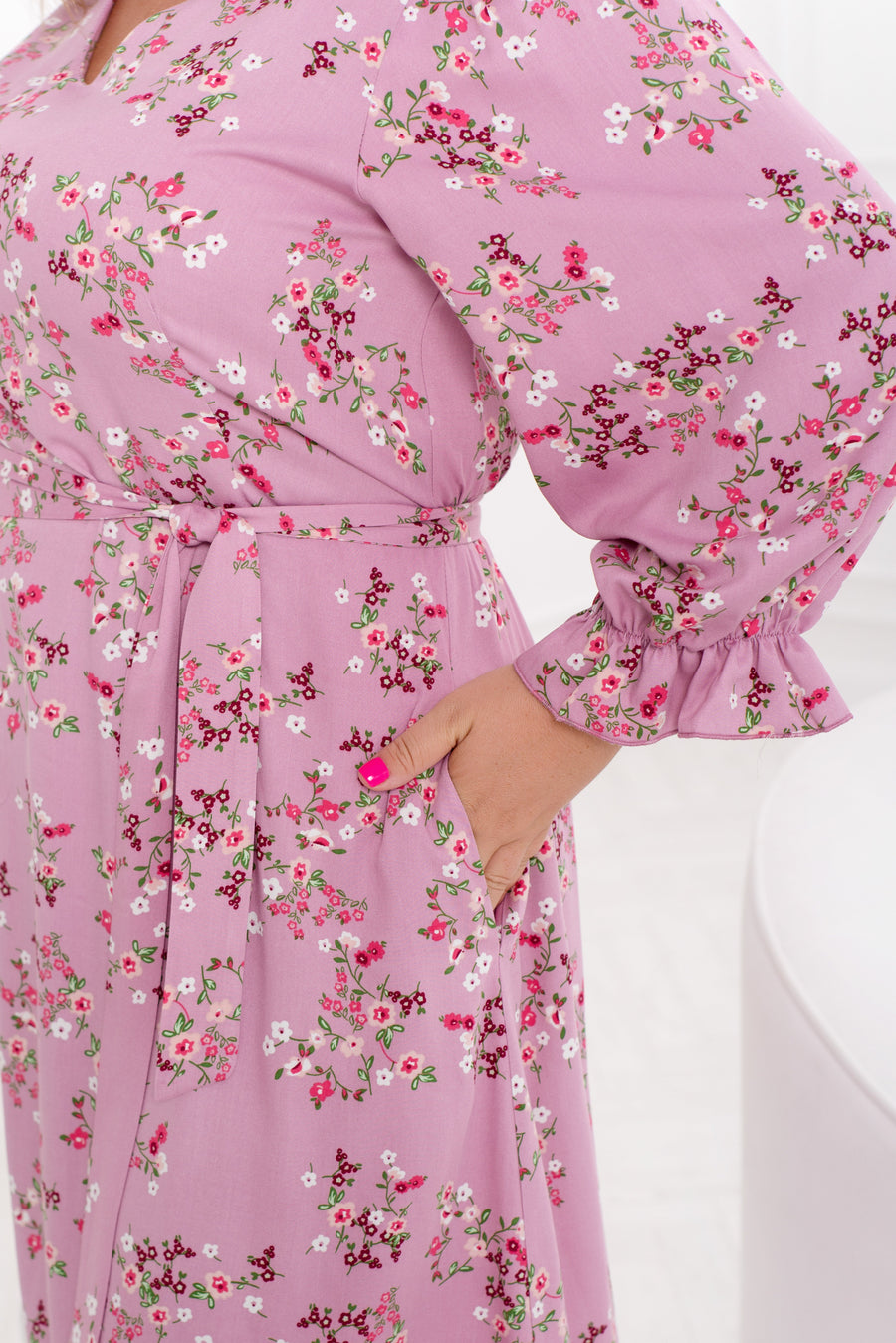 Floral βαμβακερό φόρεμα
