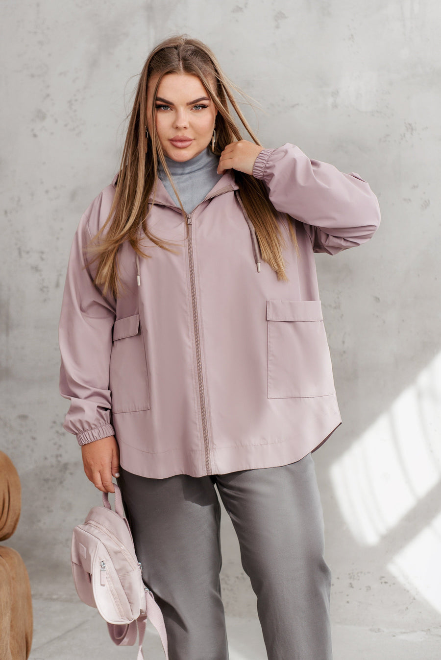 Hooded jacket with pockets  - Twiggy Shop