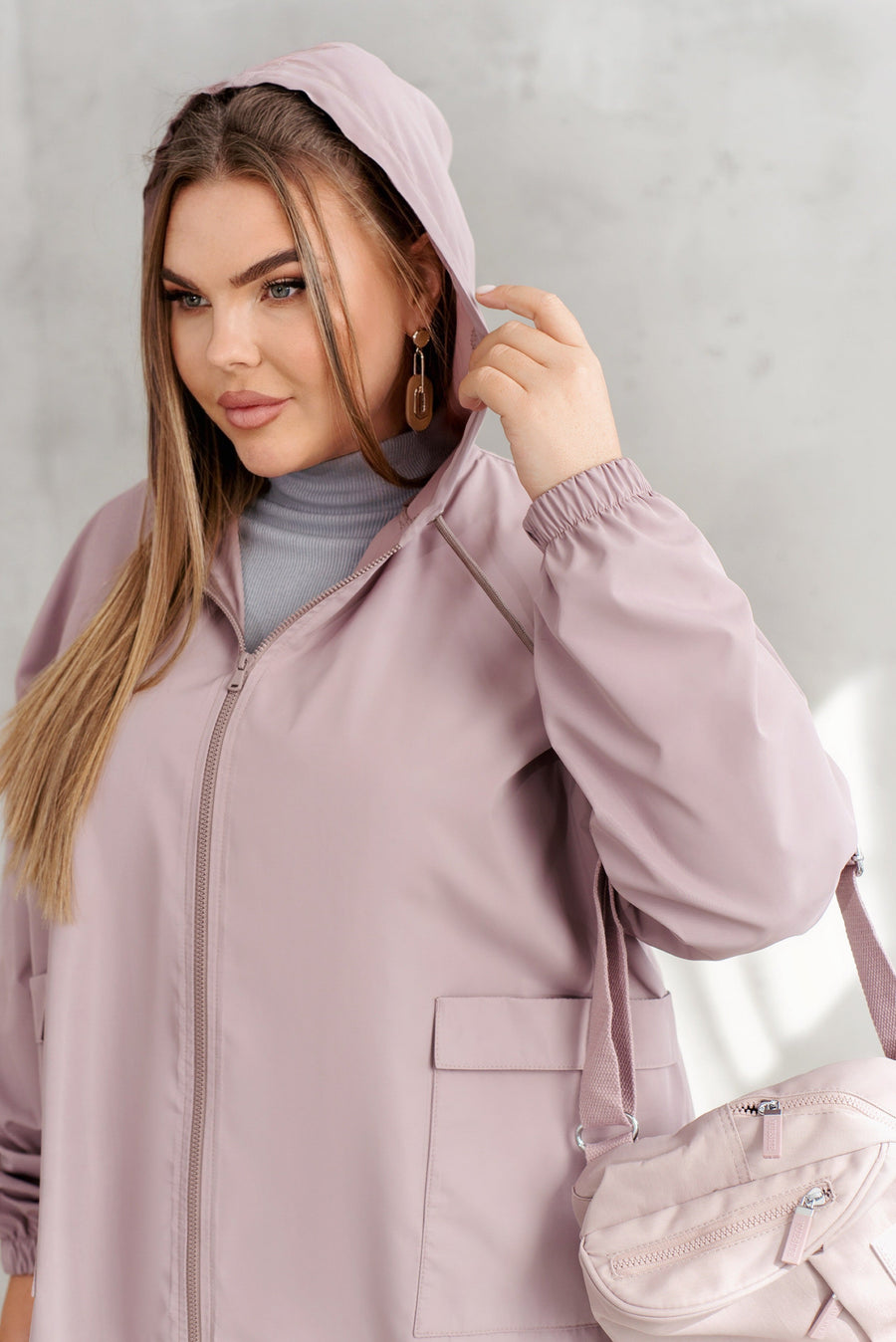 Hooded jacket with pockets  - Twiggy Shop