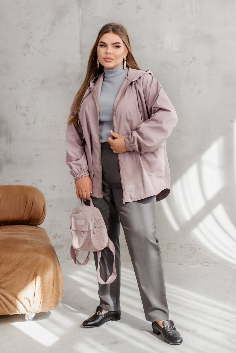 Hooded jacket with pockets  - Twiggy Shop