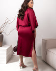 Елегантна Evening dress with loose sleeves  от марка YR, изработена от polyester и spandex, в Black цвят.
