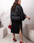 Стилна Evening dress with loose sleeves  от марка YR, изработена от polyester и spandex, подходяща за вечерни събития.