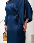 Evening dress with loose sleeves