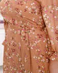Floral βαμβακερό φόρεμα