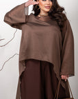 Asymmetrical cape made of lightweight fabric  YR със Composition 90% viscose и 10% polyester, изображение 281_4.jpg