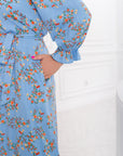 Хлопковое платье с цветочным принтом