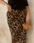 Baumwollrock mit Animal-Print