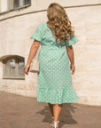 Linen polka dot dress