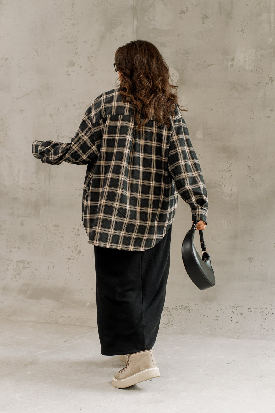 Oversized checkered shirt  - Twiggy Shop