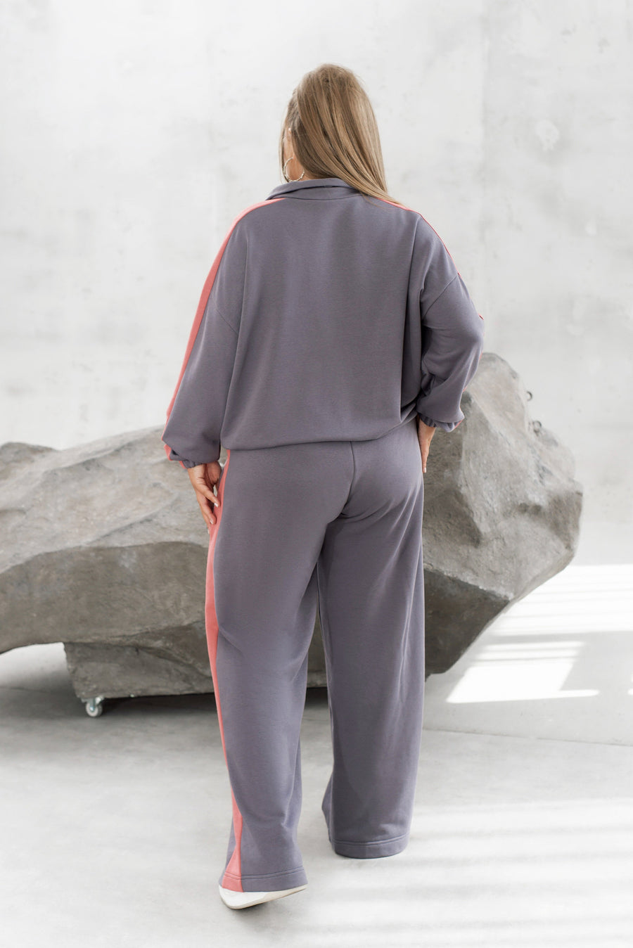 Quilted set with wide-leg trousers  - Twiggy Shop