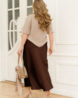 Satin midi skirt  - Twiggy Shop