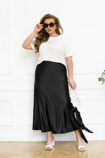 Satin midi skirt  - Twiggy Shop