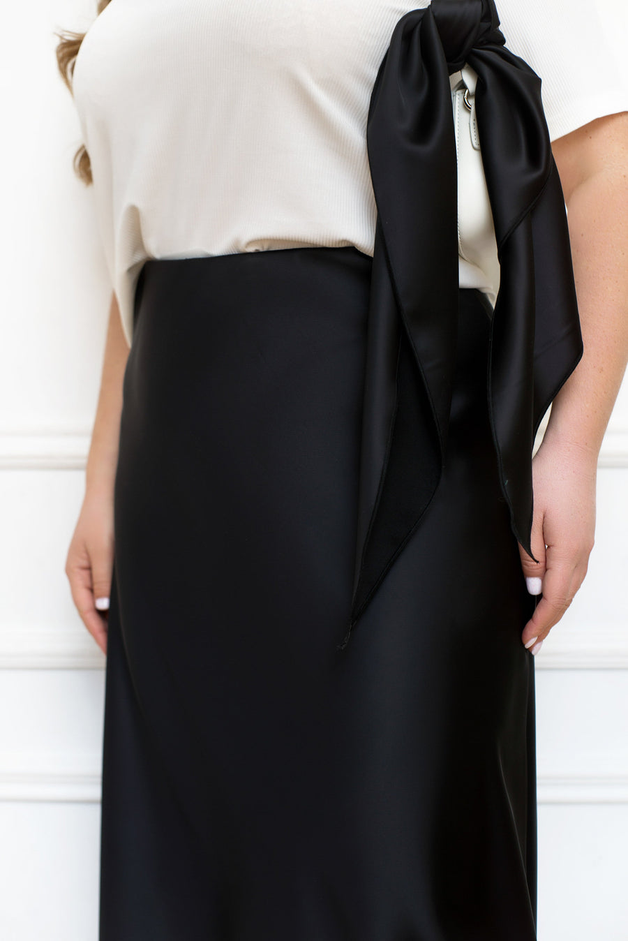 Satin midi skirt  - Twiggy Shop