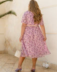 Flared chiffon dress